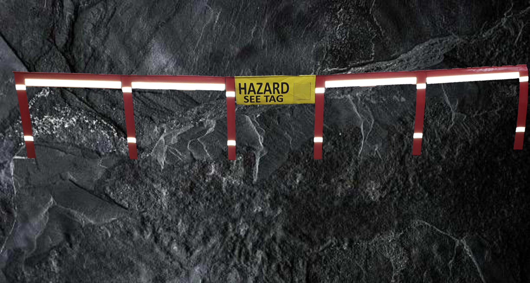 hi vis hazard see tag barricade